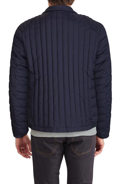 Shop Cole Haan Stretch Quilted Jacket In Navy