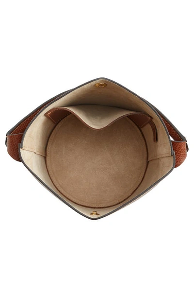 Shop Longchamp Épure Leather Bucket Bag In Brown