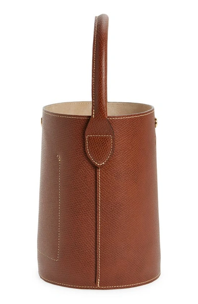 Shop Longchamp Épure Leather Bucket Bag In Brown
