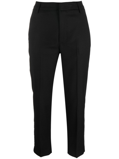 Shop Dondup Stretch Wool Pants In Nero