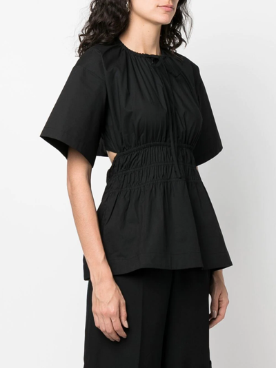 Shop Proenza Schouler White Label Cut-out Detailed Blouse In Black