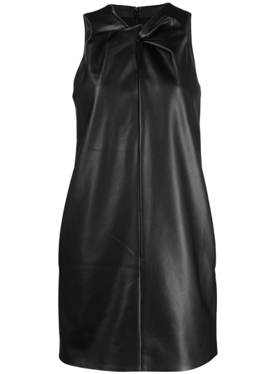 Shop Proenza Schouler White Label Twist-front Sleeveless Dress In Black