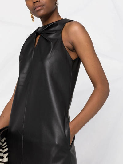 Proenza Schouler White Label Twist-front Sleeveless Dress In Black