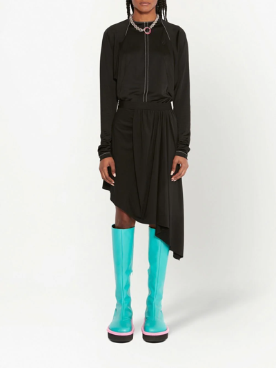 Jw Anderson Open-back Long-sleeve Top In Black