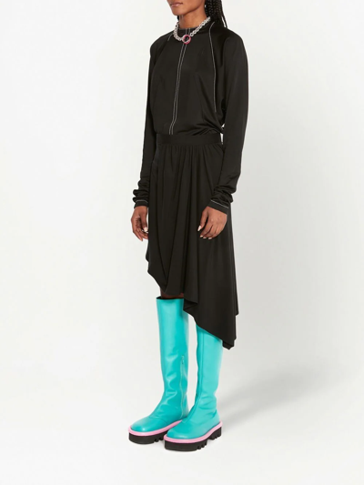 Jw Anderson Open-back Long-sleeve Top In Black