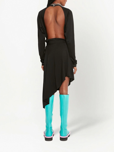 Jw Anderson Open-back Long-sleeve Top In Black