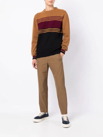Pringle Of Scotland Colour-block Wool Jumper In Black