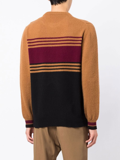 Shop Pringle Of Scotland Colour-block Wool Jumper In Black