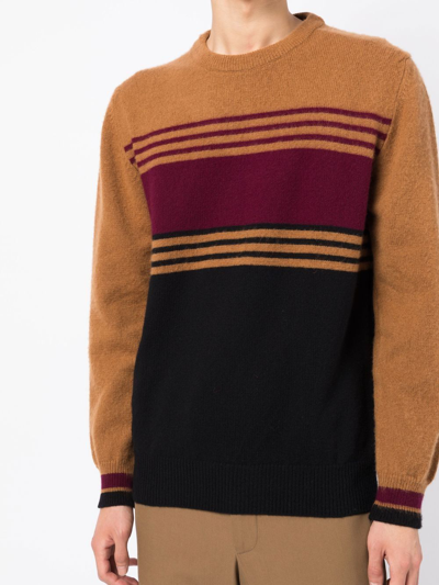 Shop Pringle Of Scotland Colour-block Wool Jumper In Black