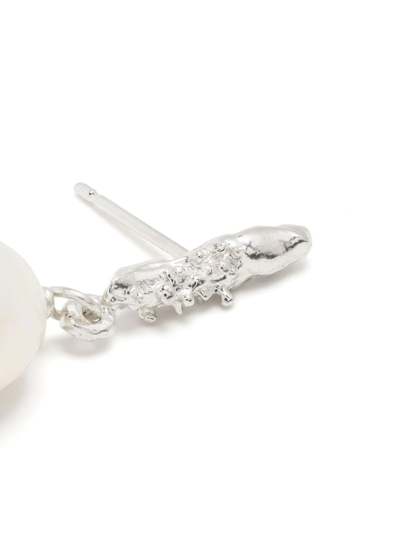 Shop Alighieri Lustre Of The Moon Freshwater-pearl Earrings In Silver