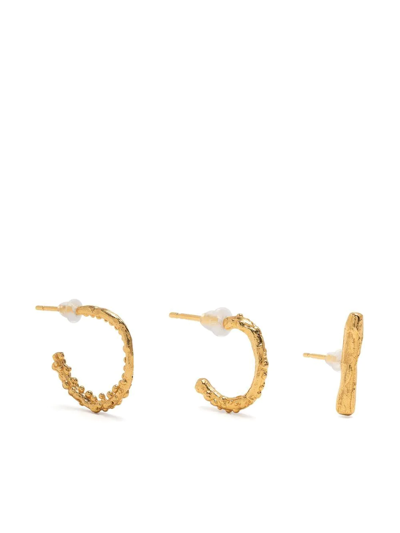 Shop Alighieri Starry Night Earrings Set Of Three In Gold