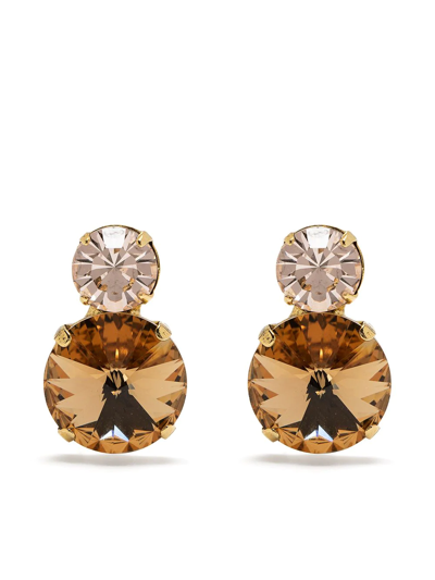 Shop Jennifer Behr Myrla Crystal-embellished Earring In Gold