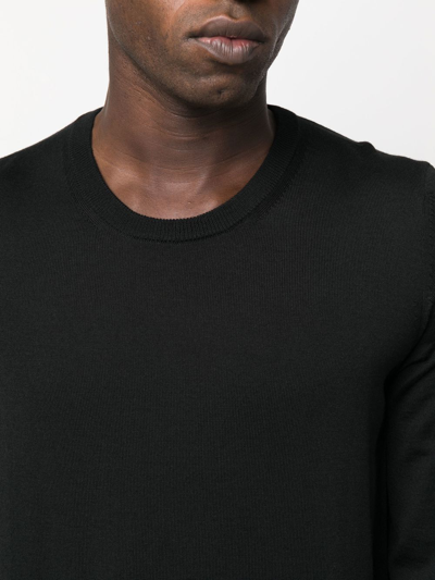 Hugo Boss Crew Neck Pullover Sweater In Black