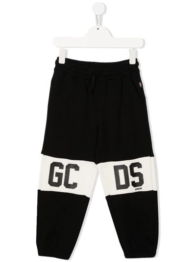 Shop Gcds Printed Tracksuit Bottoms In Black