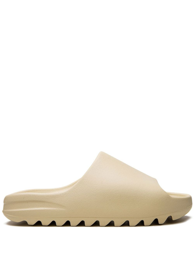 Shop Adidas Originals Yeezy "bone (2022 Restock)" Slides In Brown