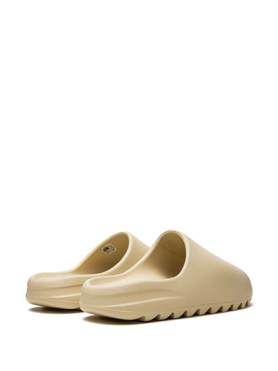 Shop Adidas Originals Yeezy "bone (2022 Restock)" Slides In Brown