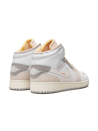 Shop Jordan 1 Mid Se Craft "inside Out" Sneakers In White