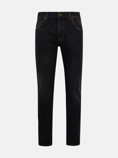 Shop Dolce & Gabbana Black Cotton Denim Jeans