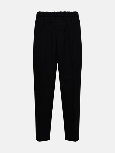 Shop Jil Sander Black Polyester Pants