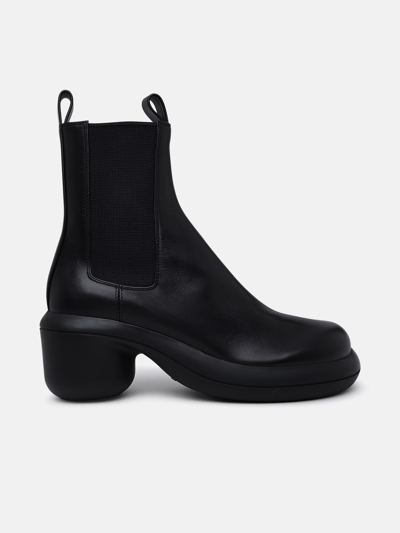 Shop Jil Sander Black Leather Ankle Boots