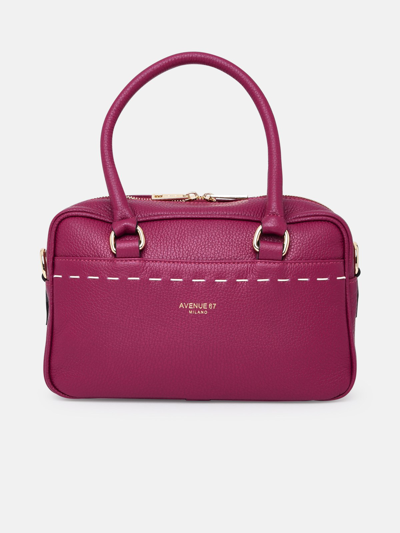 Shop Avenue 67 Maya Leather Bag In Fuchsia