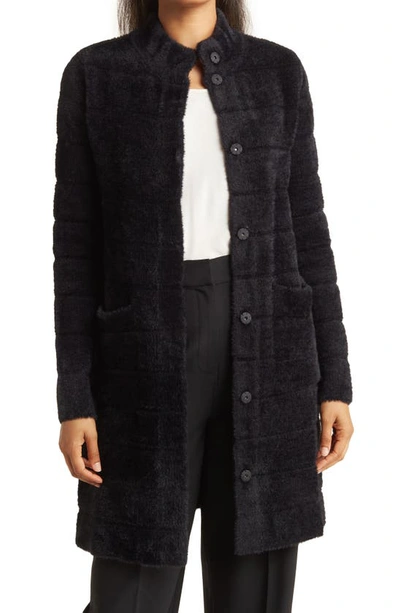 By Design Colette Quilted Faux Fur Jacket In Black