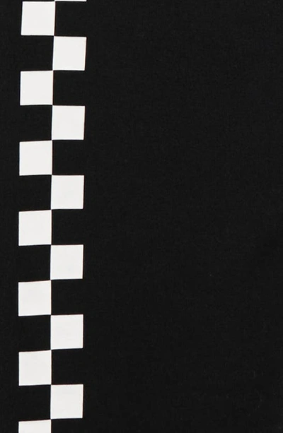 Shop Vans Kids' Check Logo Fleece Drawstring Pants In Black/ White
