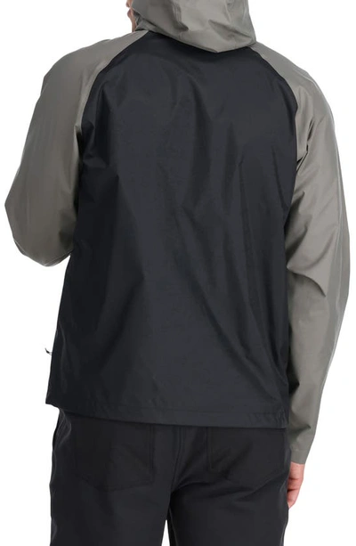 Shop Outdoor Research Apollo Rain Jacket In Black/ Pewter