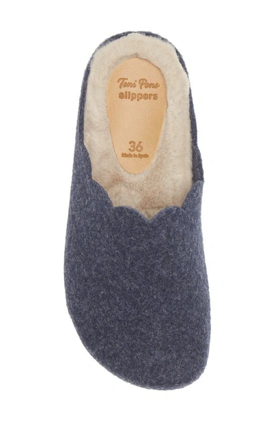 Toni Pons Laos Faux Fur Wool Blend Slipper In Blau Blue