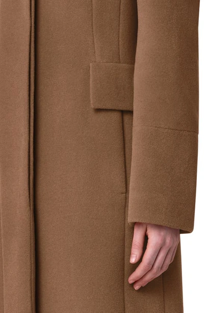 Shop Akris Punto Stand Collar Wool Blend Fleece Coat In 043 Malt