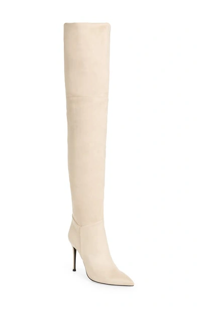 Shop Jeffrey Campbell Pillar Over The Knee Boot In Ice Suede