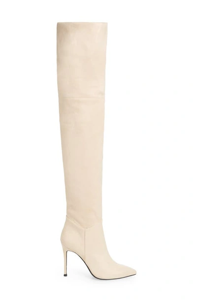 Shop Jeffrey Campbell Pillar Over The Knee Boot In Ice Suede
