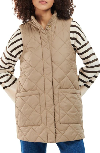 Shop Barbour Cosmia Quilted Liner Vest In Rosewood