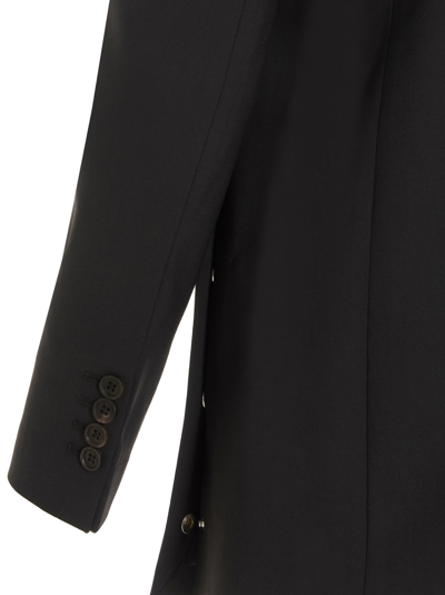 Shop Coperni Cut-out Weave Blazer Jacket In Black