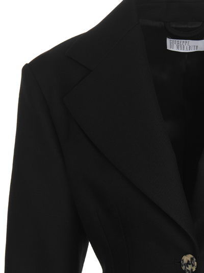 Shop Giuseppe Di Morabito Shaped Single Breast Blazer Jacket In Black