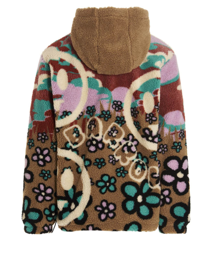 Shop Barrow Pattern Hooded Jacket In Multicolor