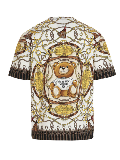 Shop Moschino Military Teddy T-shirt In Multicolor