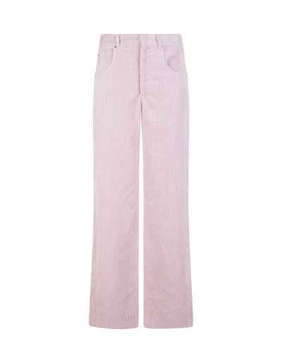 Shop Isabel Marant Woman Milorsy Flared Trousers In Pink Corduroy In Light Pink
