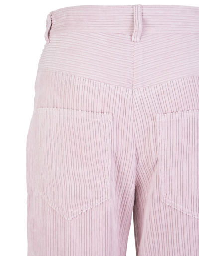 Shop Isabel Marant Woman Milorsy Flared Trousers In Pink Corduroy In Light Pink
