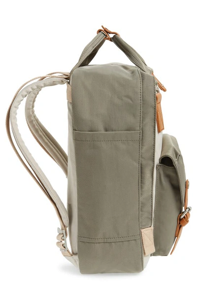 Shop Doughnut Macaroon Colorblock Backpack In Ivory/ Light Grey