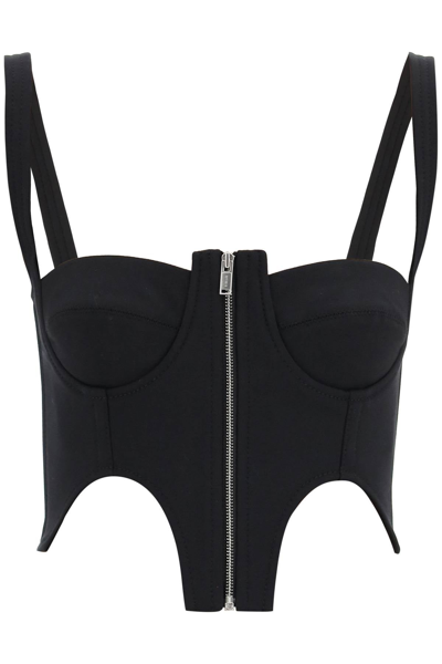 Shop Dion Lee Double Arch Bustier Top In Black