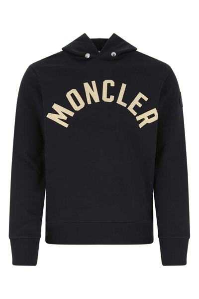Shop Moncler Logo Printed Long In Navy
