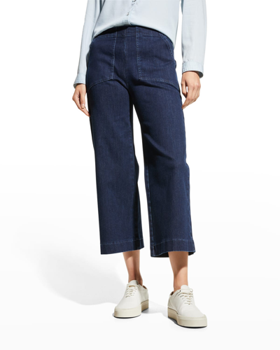Shop Nic + Zoe All Day Wide-leg Crop Jean In Atlantic