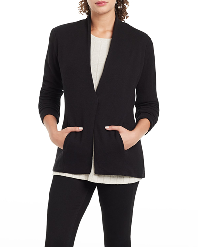 Shop Nic + Zoe Petite Sleek Knit Jacket In Black