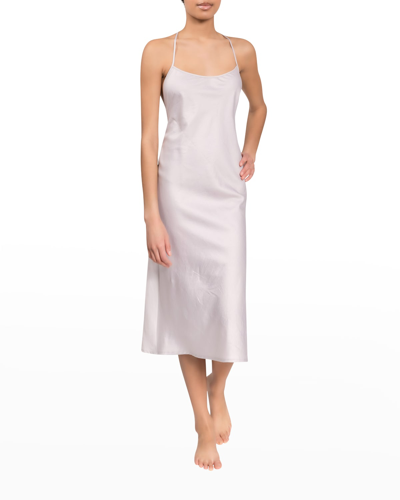 Shop Everyday Ritual Sloan T-back Nightgown In Light Grey