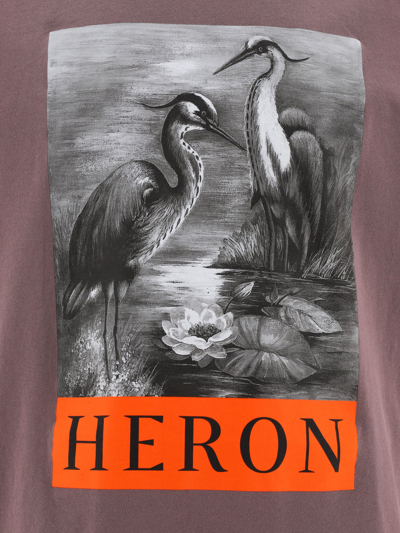 Shop Heron Preston "heron Bw" T-shirt In Brown