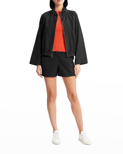 Shop Theory Raglan-sleeve Short Anorak Jacket In Black