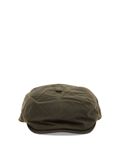 Shop Barbour "portland Bakerboy" Hat In Brown