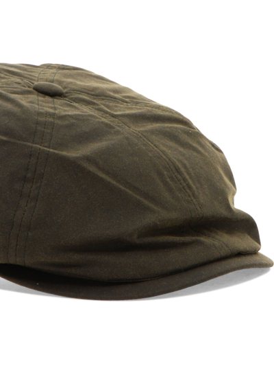 Shop Barbour "portland Bakerboy" Hat In Brown