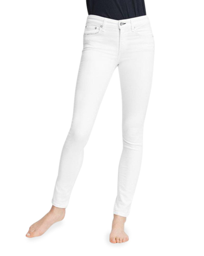 Shop Rag & Bone Cate Mid-rise Skinny Jeans In White
